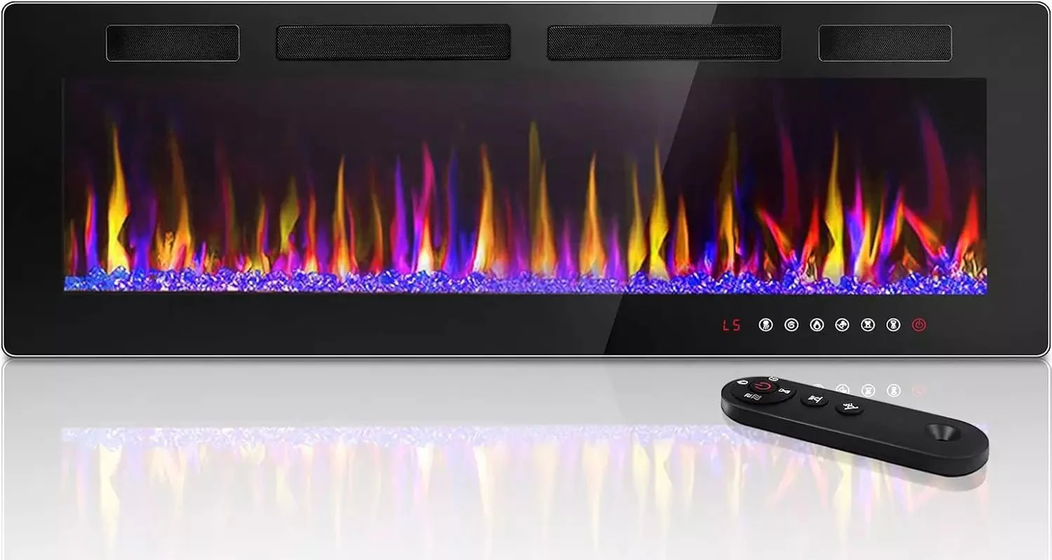 Vitesse Ultra-Thin Electric Fireplace Recessed and Wall Mounted - Image 12
