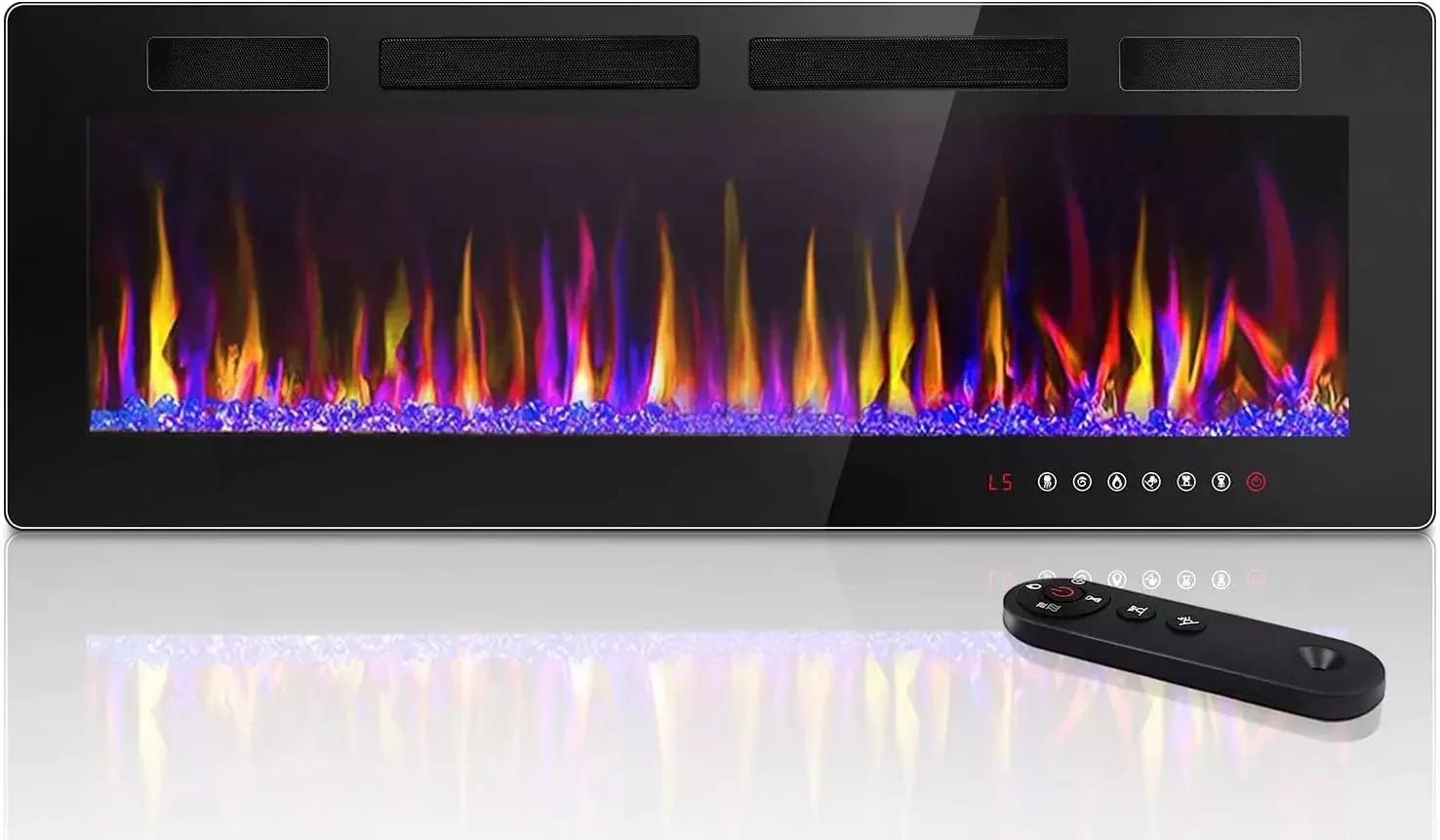 Vitesse Ultra-Thin Electric Fireplace Recessed and Wall Mounted - Image 8