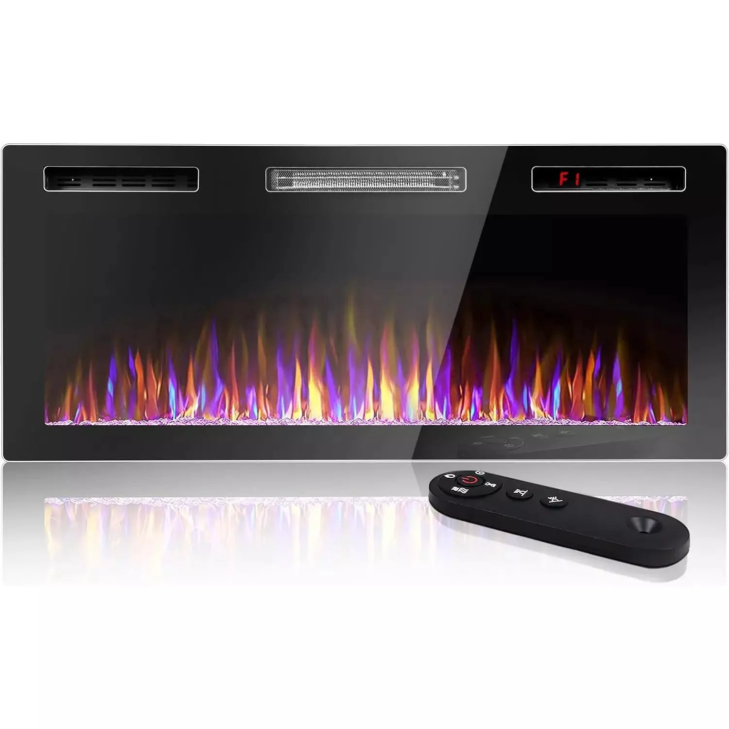 VITESSE Ultra-Thin Silence Linear Mirrored Electric Fireplace - Image 10