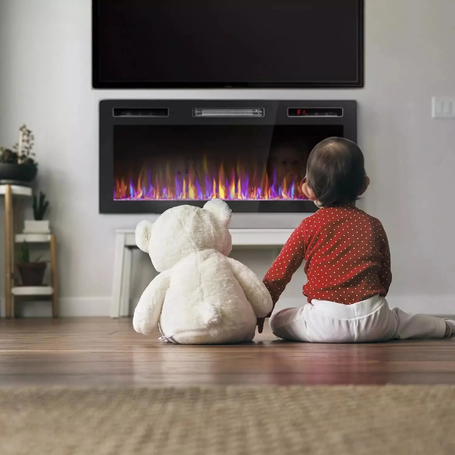 VITESSE Ultra-Thin Silence Linear Mirrored Electric Fireplace - Image 17