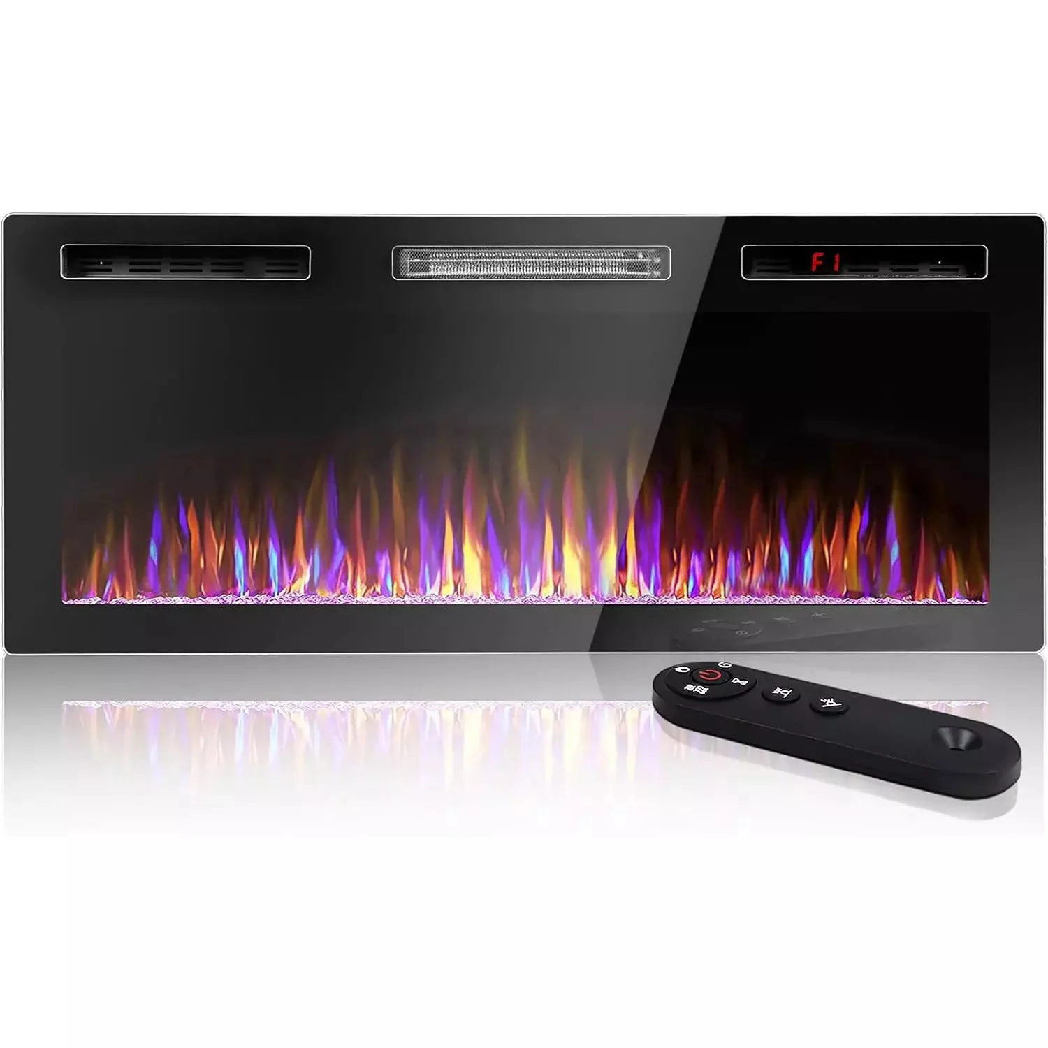 VITESSE Ultra-Thin Silence Linear Mirrored Electric Fireplace - Image 19