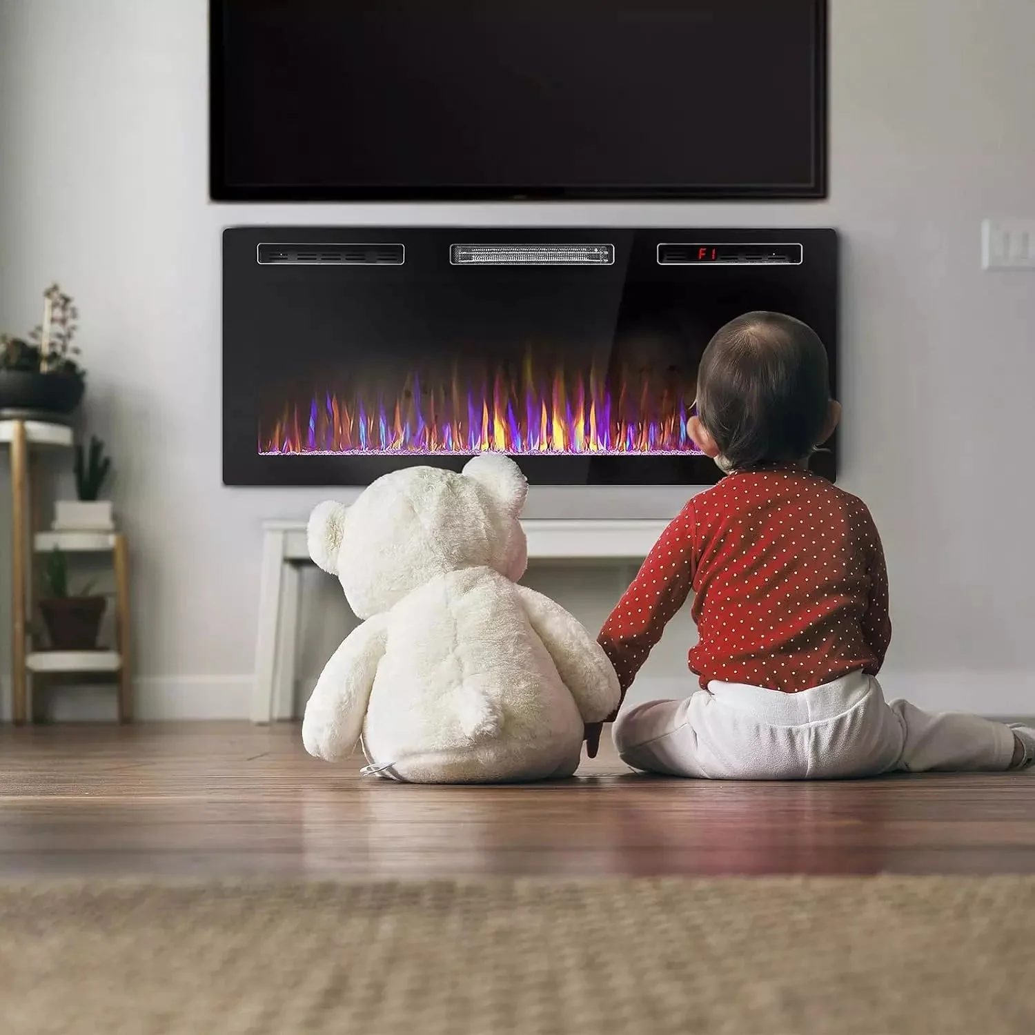 VITESSE Ultra-Thin Silence Linear Mirrored Electric Fireplace - Image 26