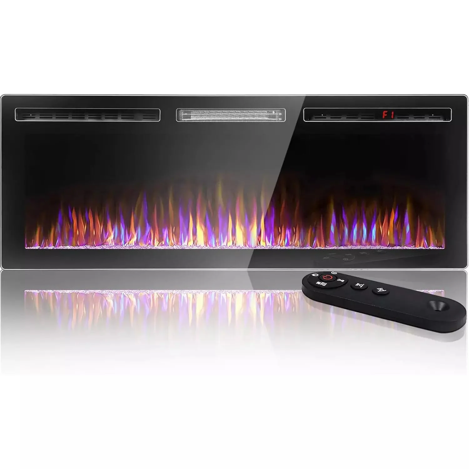 VITESSE Ultra-Thin Silence Linear Mirrored Electric Fireplace - Image 28