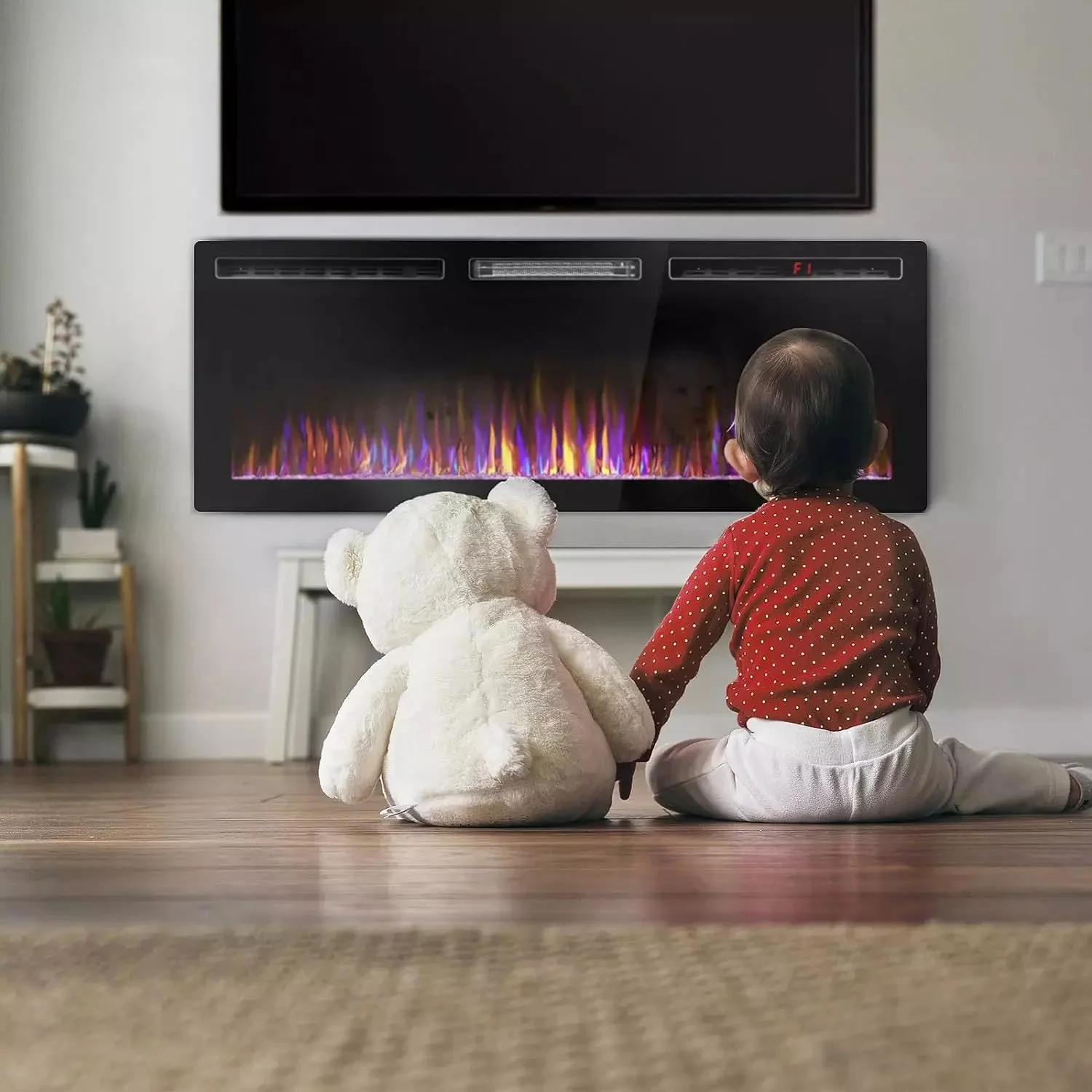 VITESSE Ultra-Thin Silence Linear Mirrored Electric Fireplace - Image 35
