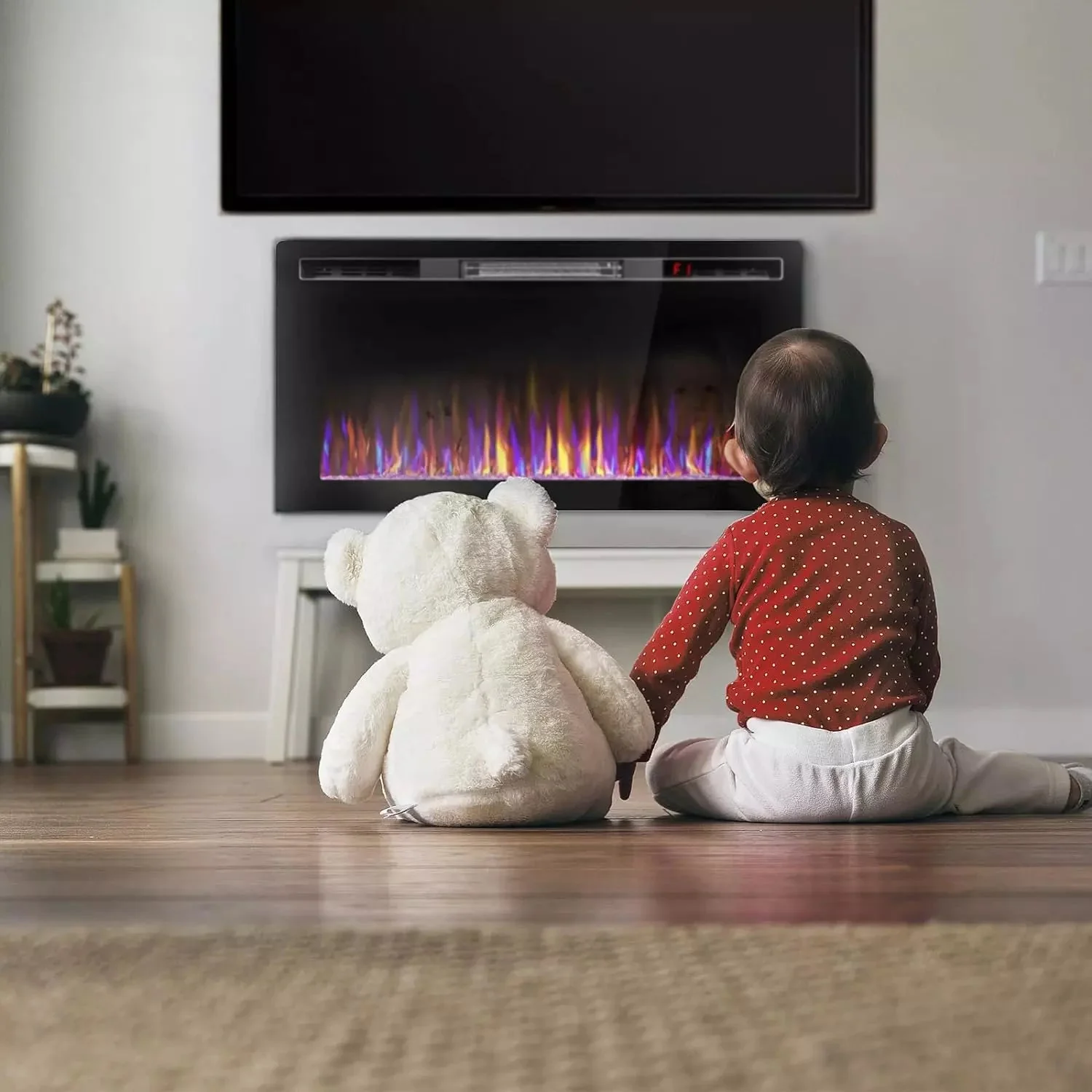 VITESSE Ultra-Thin Silence Linear Mirrored Electric Fireplace - Image 8