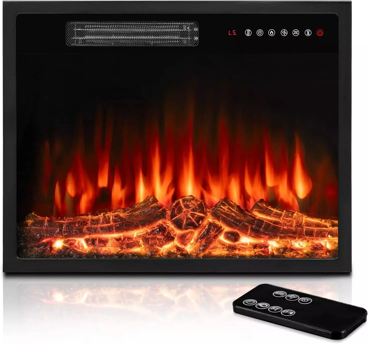 BOSSIN 18 Inch Electric Fireplace Insert with Touch Screen&Remote Control - Image 8