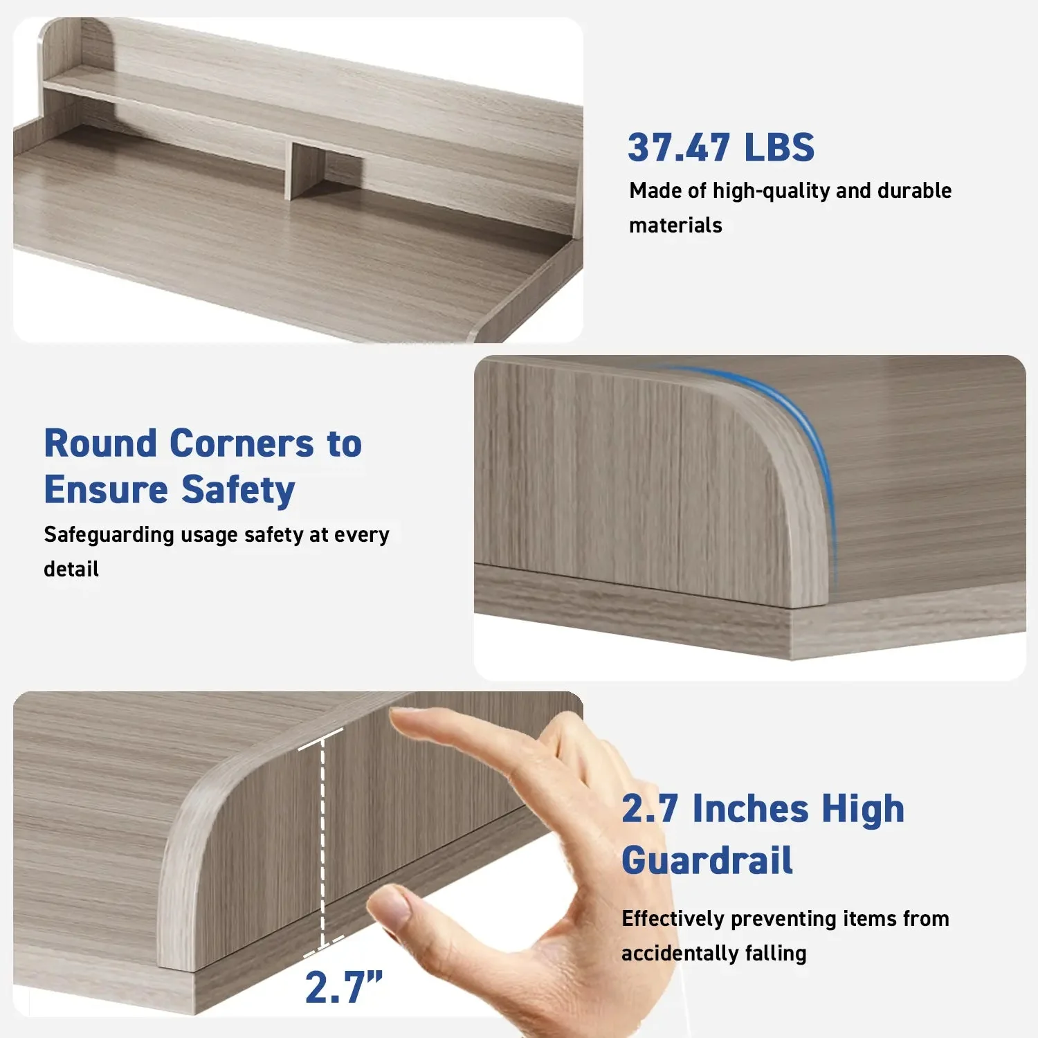 Waleaf 2-Tier Modern Washer Dryer Countertop with Shelf, 54" Laundry Topper for Folding & Storage, Universal Fit - Image 3