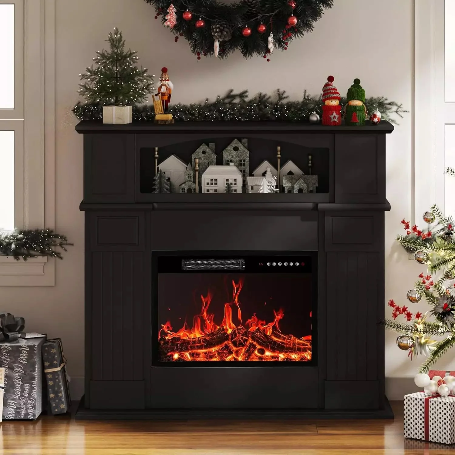 BOSSIN 43" Electric Fireplace with Mantel, 23 inch Electric Fireplace Insert - Image 15
