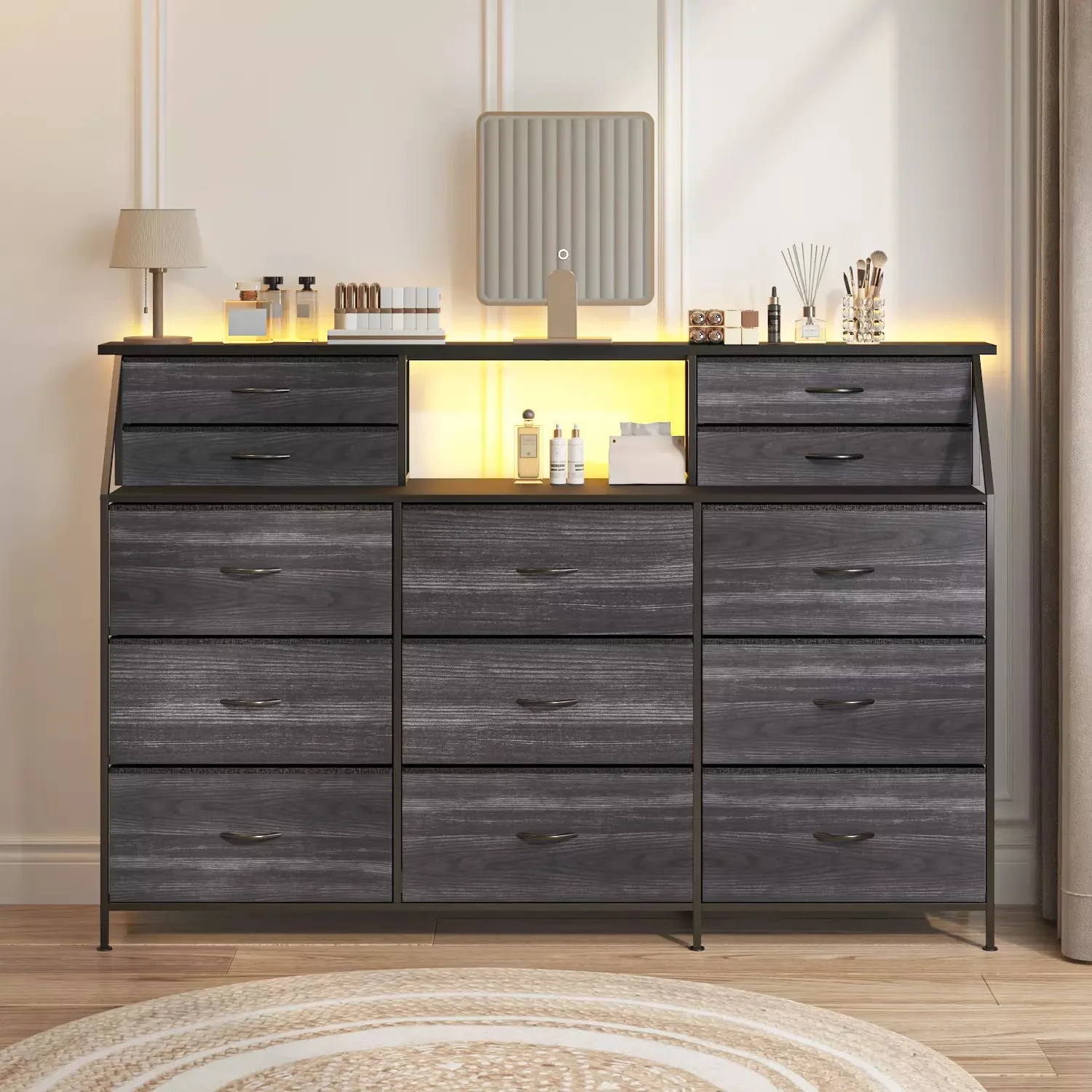 Waleaf 70" Bedroom Dresser with 13 Large Drawers, Long Dressers & Chests of Drawers for Closet - Image 12