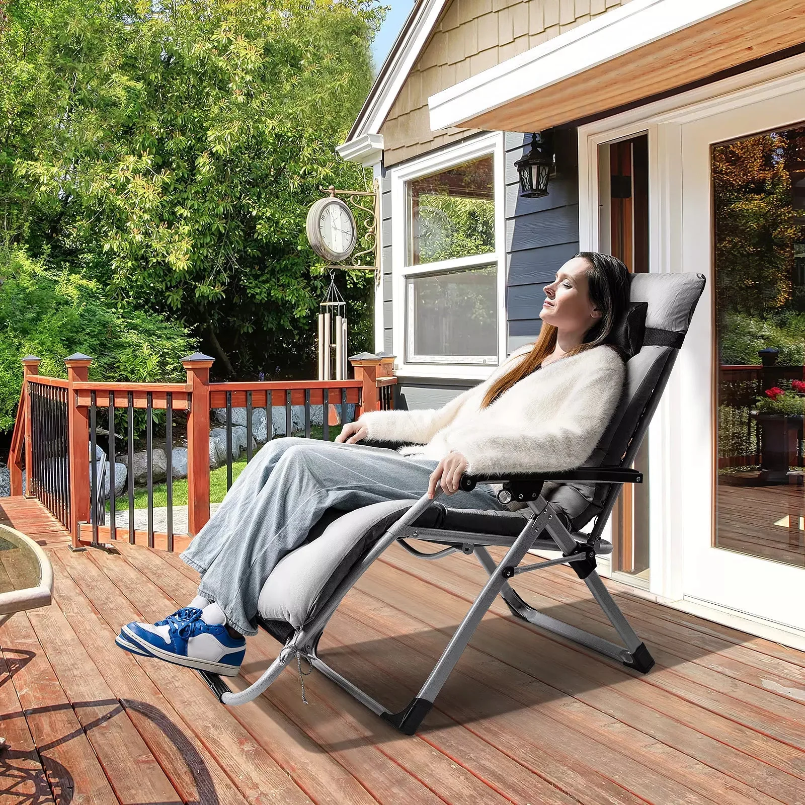 WALEAF Adjustable Folding Reclining Lounge Chair - Image 2