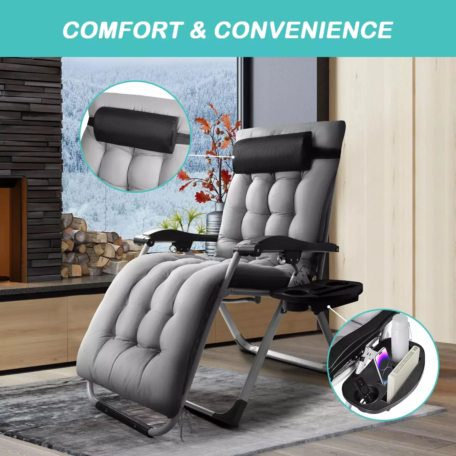 WALEAF Adjustable Folding Reclining Lounge Chair - Image 5