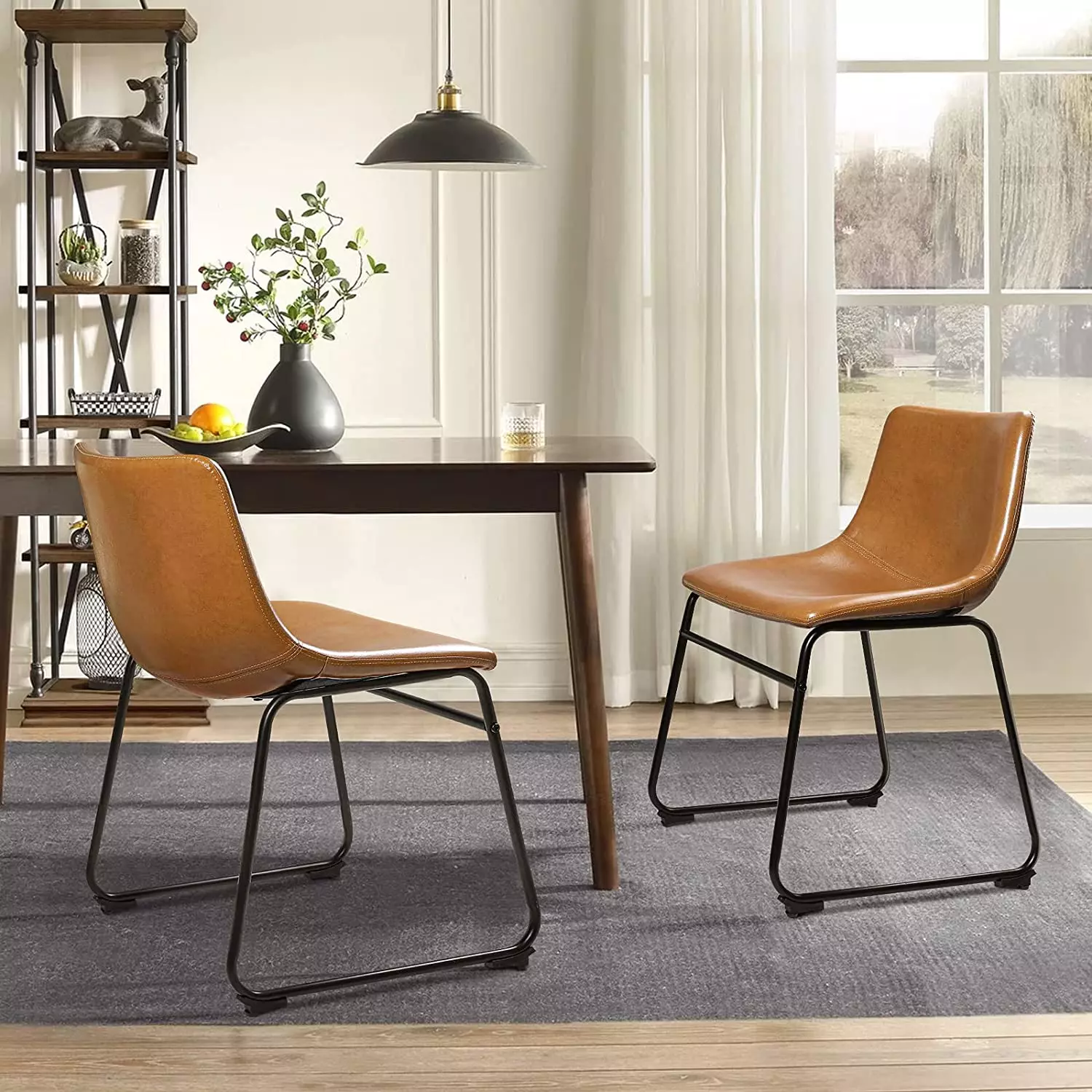 Waleaf Bar Stools Set of 2,Counter Height Bar Stools with Back, Modern PU Leather Stools BAR01 - Image 20