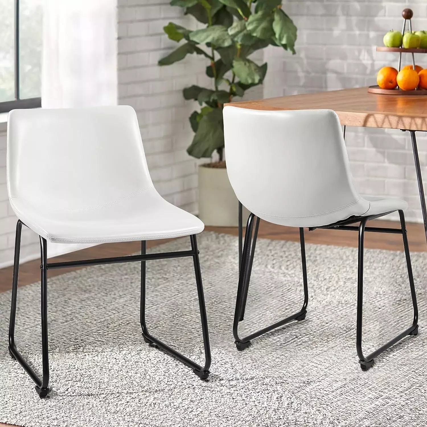 Waleaf Bar Stools Set of 2,Counter Height Bar Stools with Back, Modern PU Leather Stools BAR01 - Image 22
