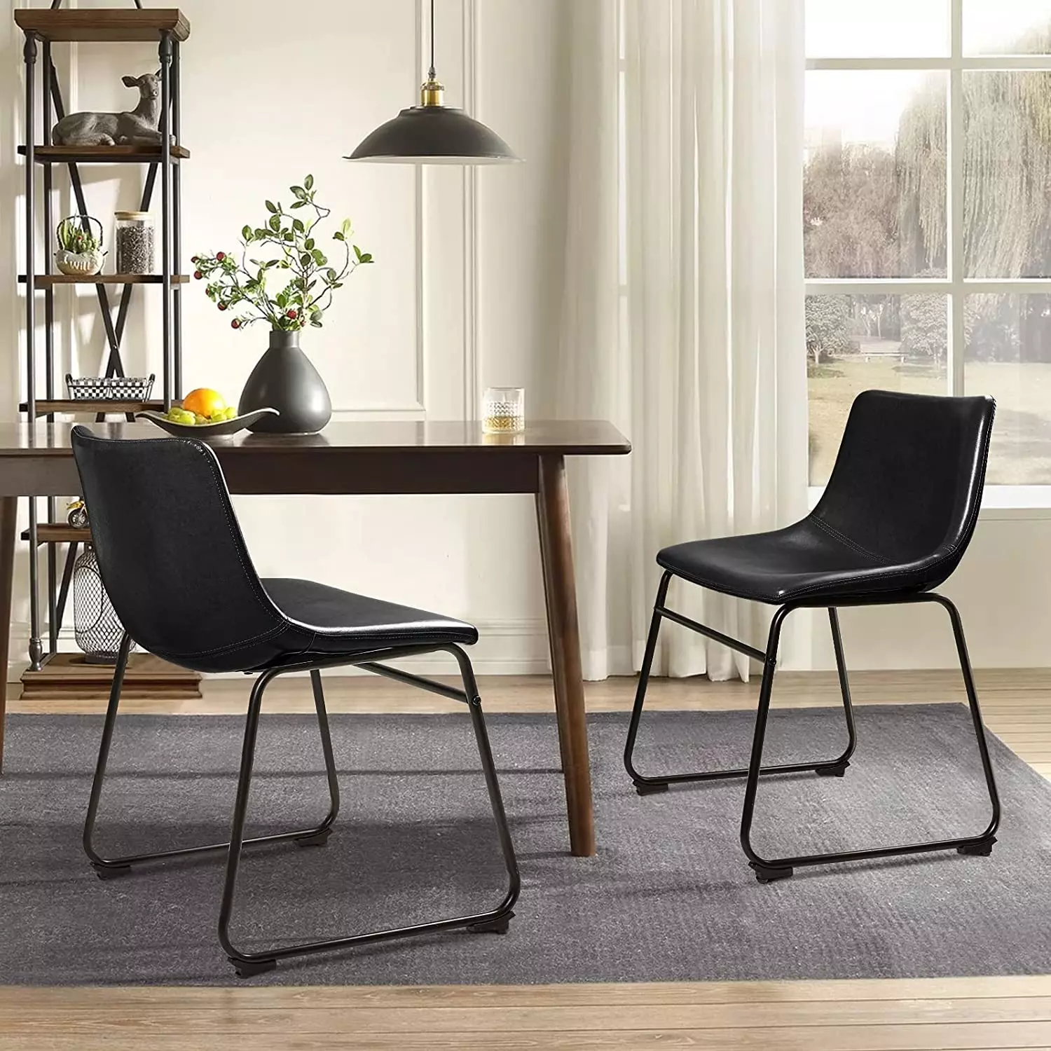 Waleaf Bar Stools Set of 2,Counter Height Bar Stools with Back, Modern PU Leather Stools BAR01 - Image 6
