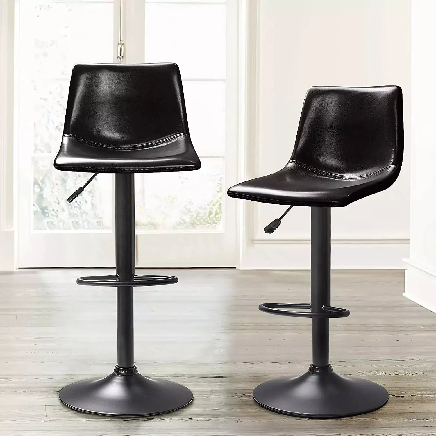 Waleaf Height-Adjustable Swivel Armless Bar Stools, 350 LBS, Set of 2 BAR02 - Image 16