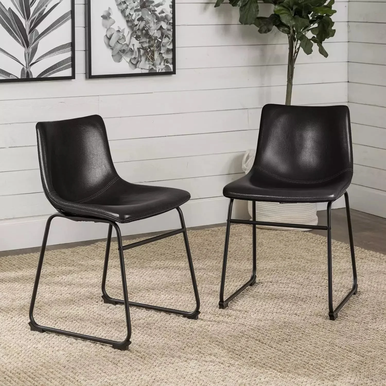 Waleaf Bar Stools ,Counter Height Bar Stools with Back