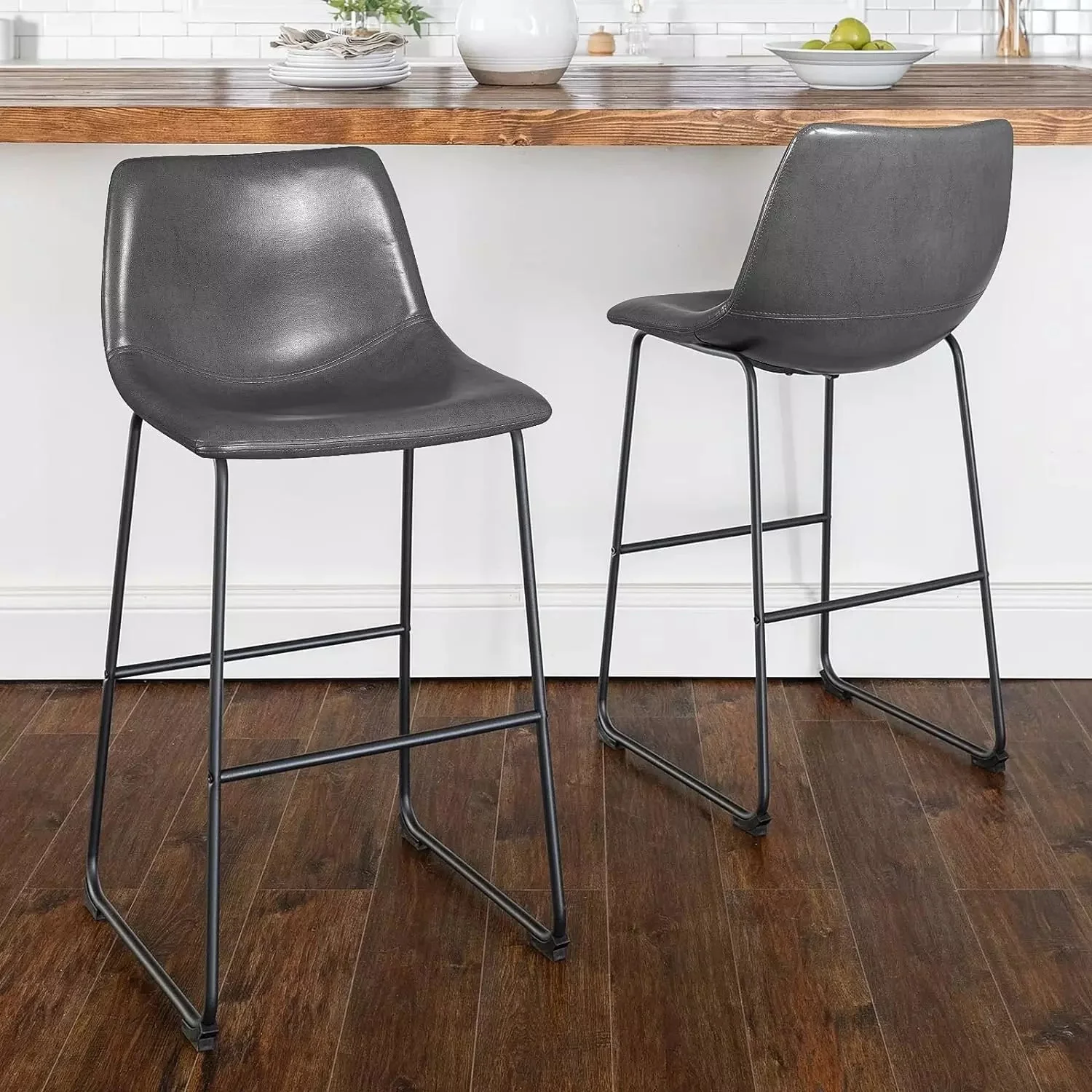 Waleaf Bar Stools ,Counter Height Bar Stools with Back - Image 10
