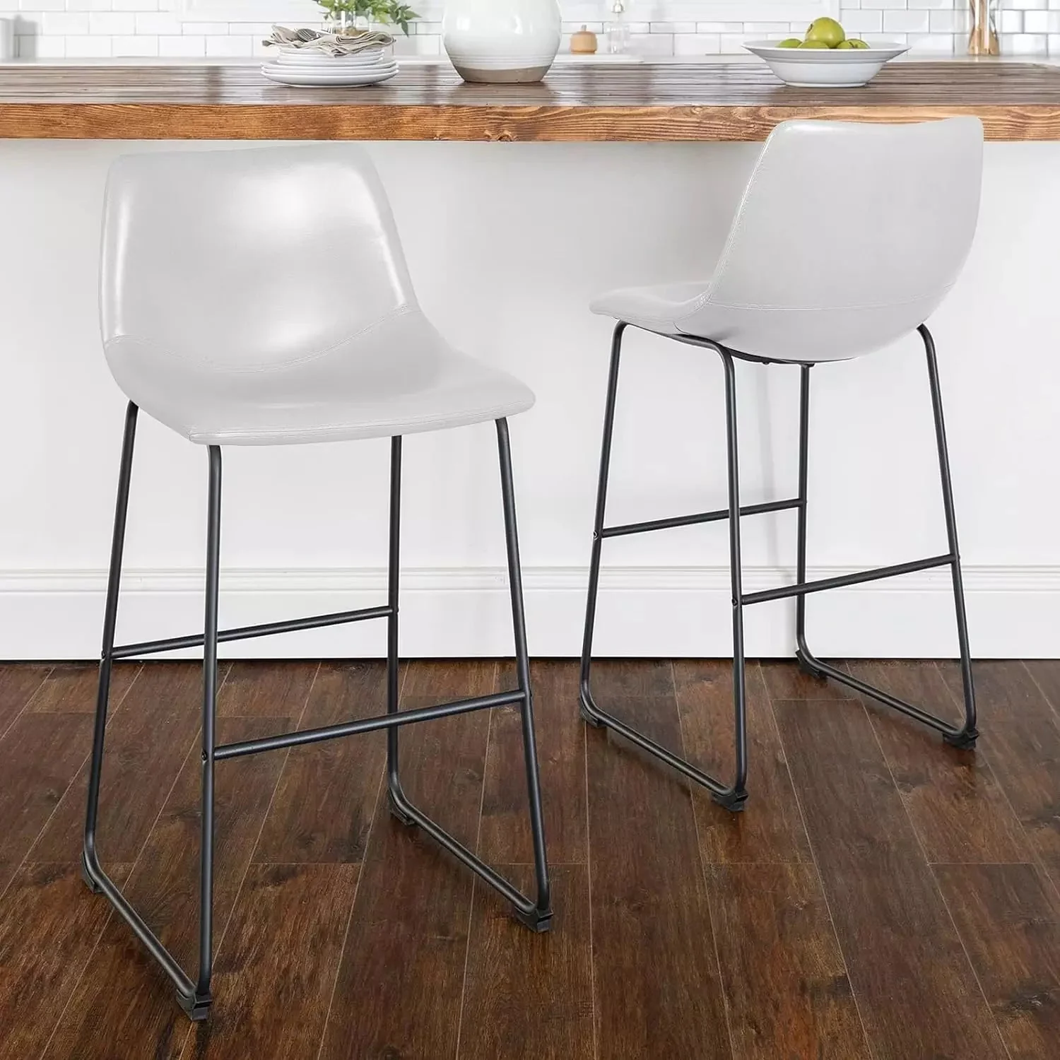 Waleaf Bar Stools ,Counter Height Bar Stools with Back - Image 11