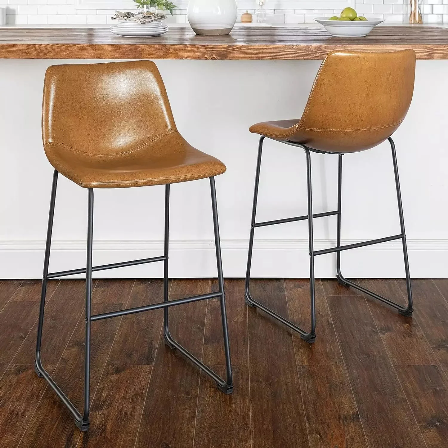 Waleaf Bar Stools ,Counter Height Bar Stools with Back - Image 12
