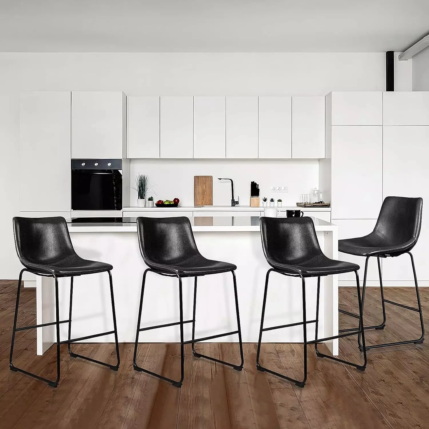 Waleaf Bar Stools ,Counter Height Bar Stools with Back - Image 17