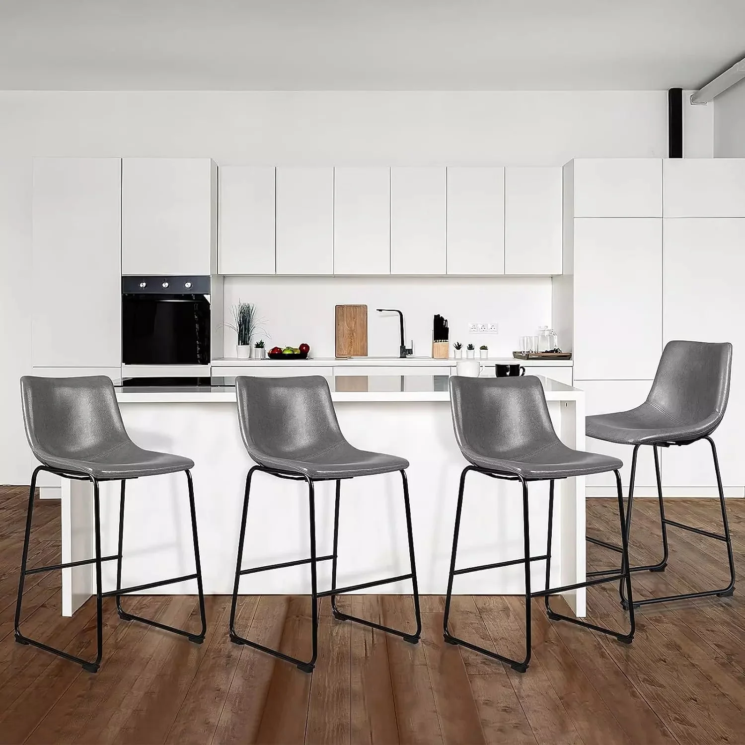 Waleaf Bar Stools ,Counter Height Bar Stools with Back - Image 18