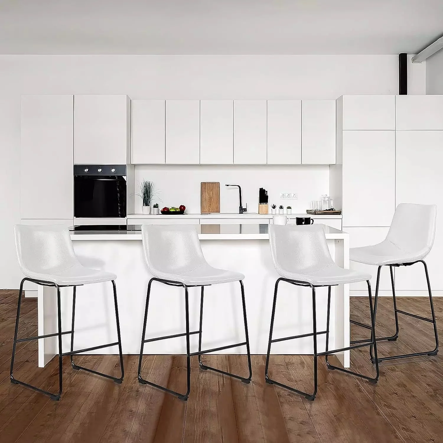 Waleaf Bar Stools ,Counter Height Bar Stools with Back - Image 19