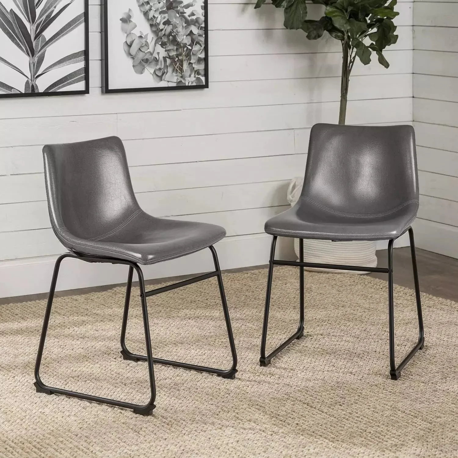 Waleaf Bar Stools ,Counter Height Bar Stools with Back - Image 2