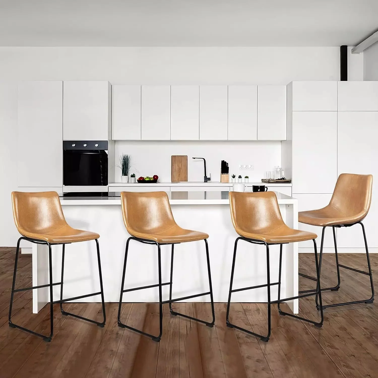 Waleaf Bar Stools ,Counter Height Bar Stools with Back - Image 20