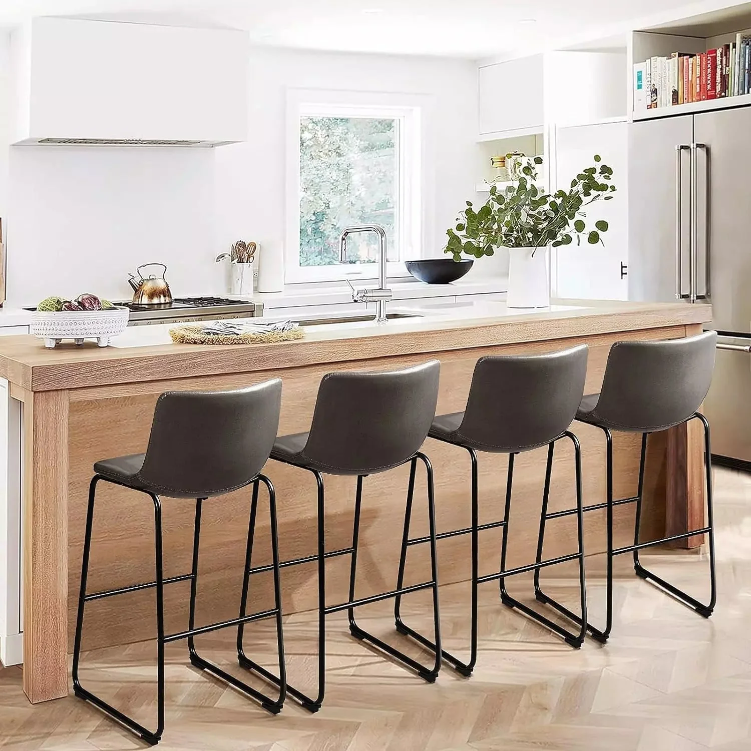 Waleaf Bar Stools ,Counter Height Bar Stools with Back - Image 22