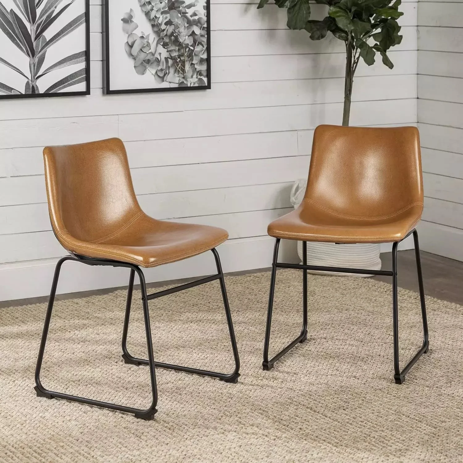 Waleaf Bar Stools ,Counter Height Bar Stools with Back - Image 4