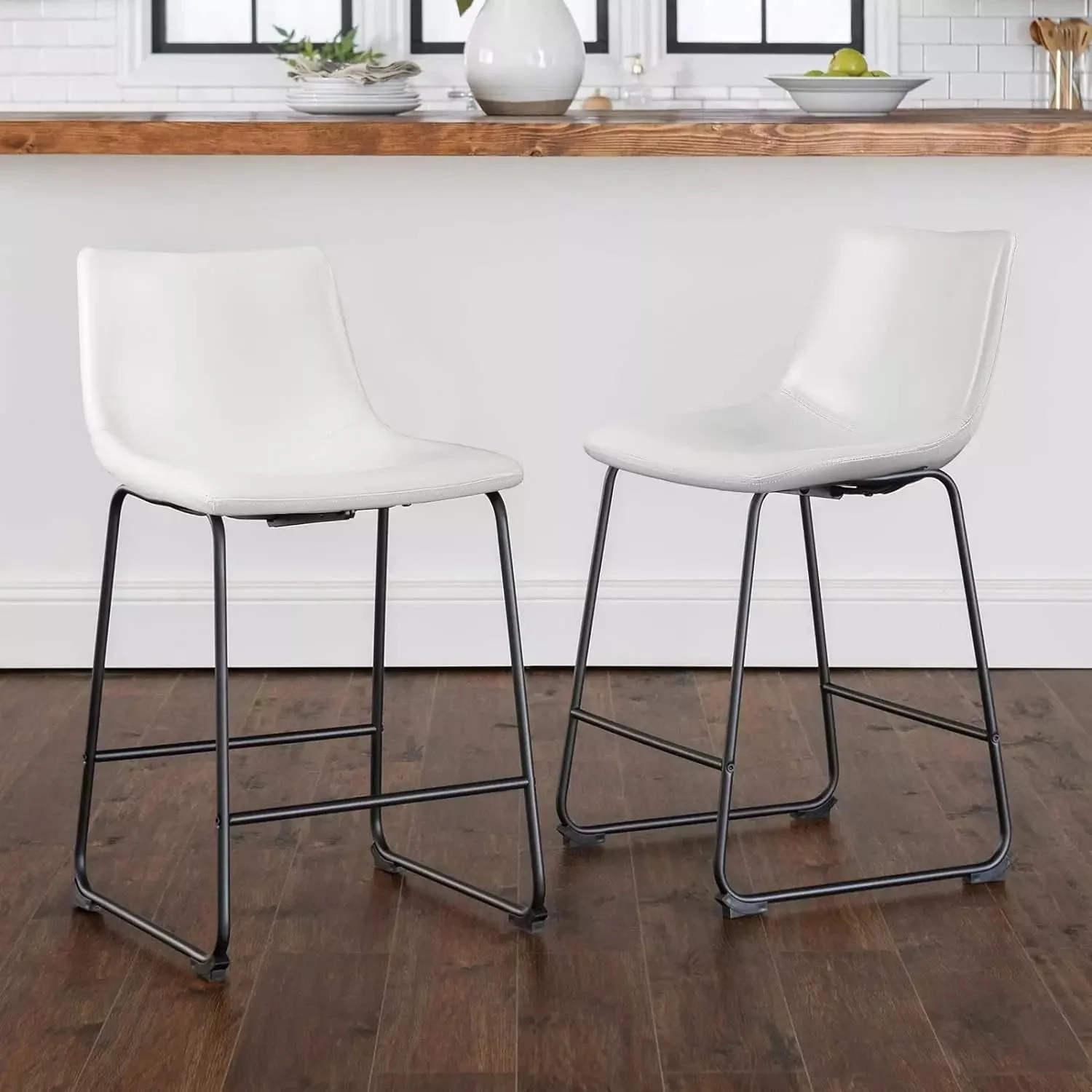 Waleaf Bar Stools ,Counter Height Bar Stools with Back - Image 7