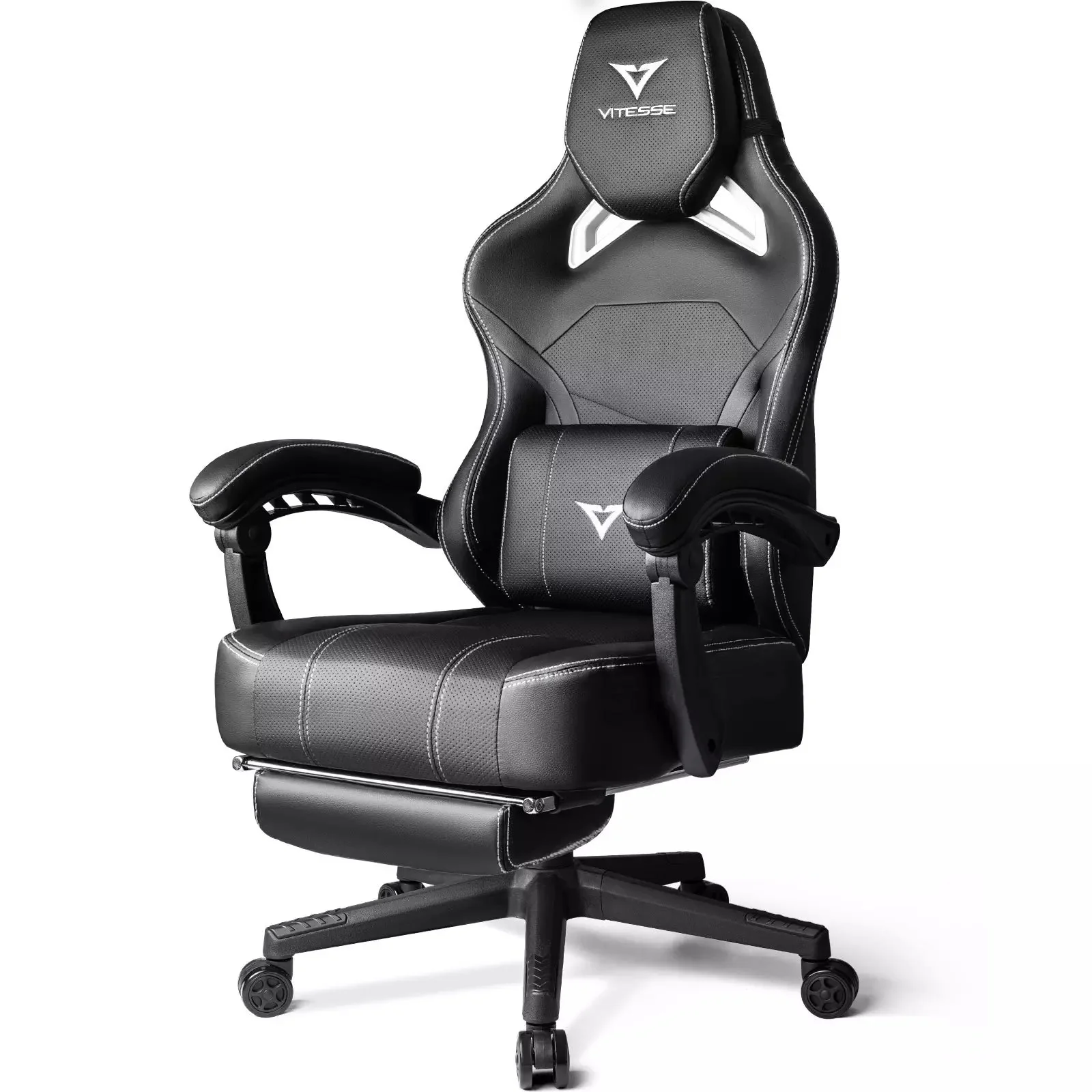 VITESSE Big and Tall Gaming Chair with Footrest,Ergonomic Video Gaming Chair - Image 2