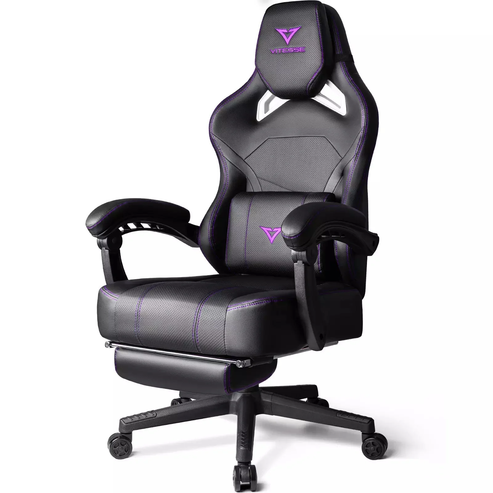 VITESSE Big and Tall Gaming Chair with Footrest,Ergonomic Video Gaming Chair - Image 4