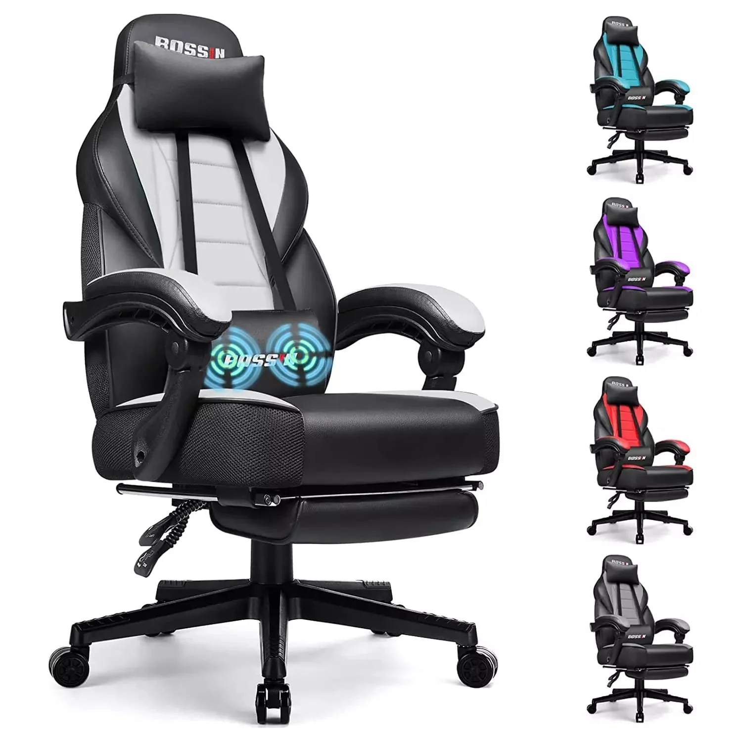 BOSSIN Big and Tall Heavy Duty PC Gaming Chair, Ergonomic Video Game Chairs with Footrest - Image 26