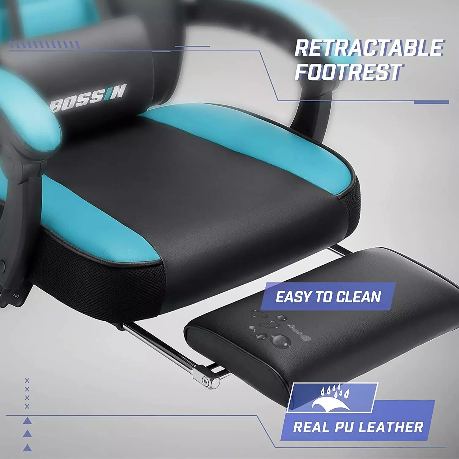 BOSSIN Big and Tall Heavy Duty PC Gaming Chair, Ergonomic Video Game Chairs with Footrest - Image 27
