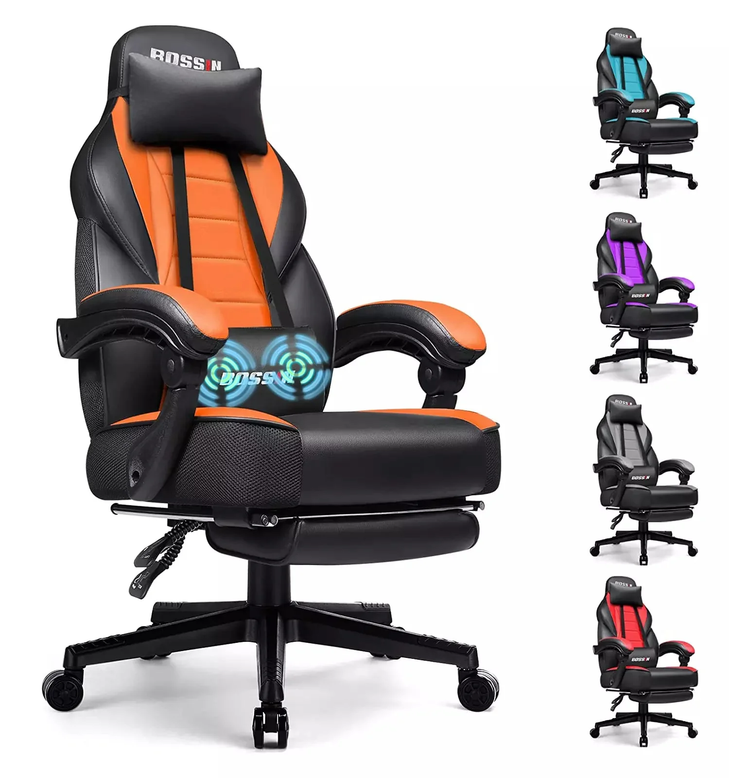 BOSSIN Big and Tall Heavy Duty PC Gaming Chair, Ergonomic Video Game Chairs with Footrest - Image 38