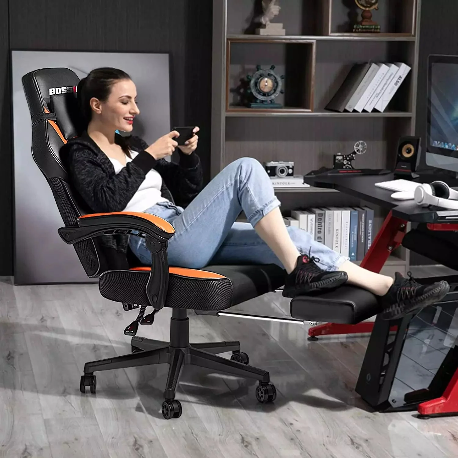 BOSSIN Big and Tall Heavy Duty PC Gaming Chair, Ergonomic Video Game Chairs with Footrest - Image 45