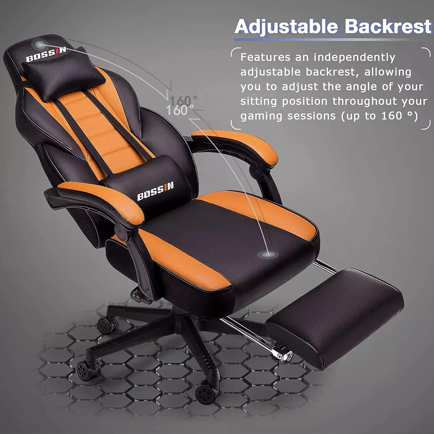 BOSSIN Big and Tall Heavy Duty PC Gaming Chair, Ergonomic Video Game Chairs with Footrest - Image 46