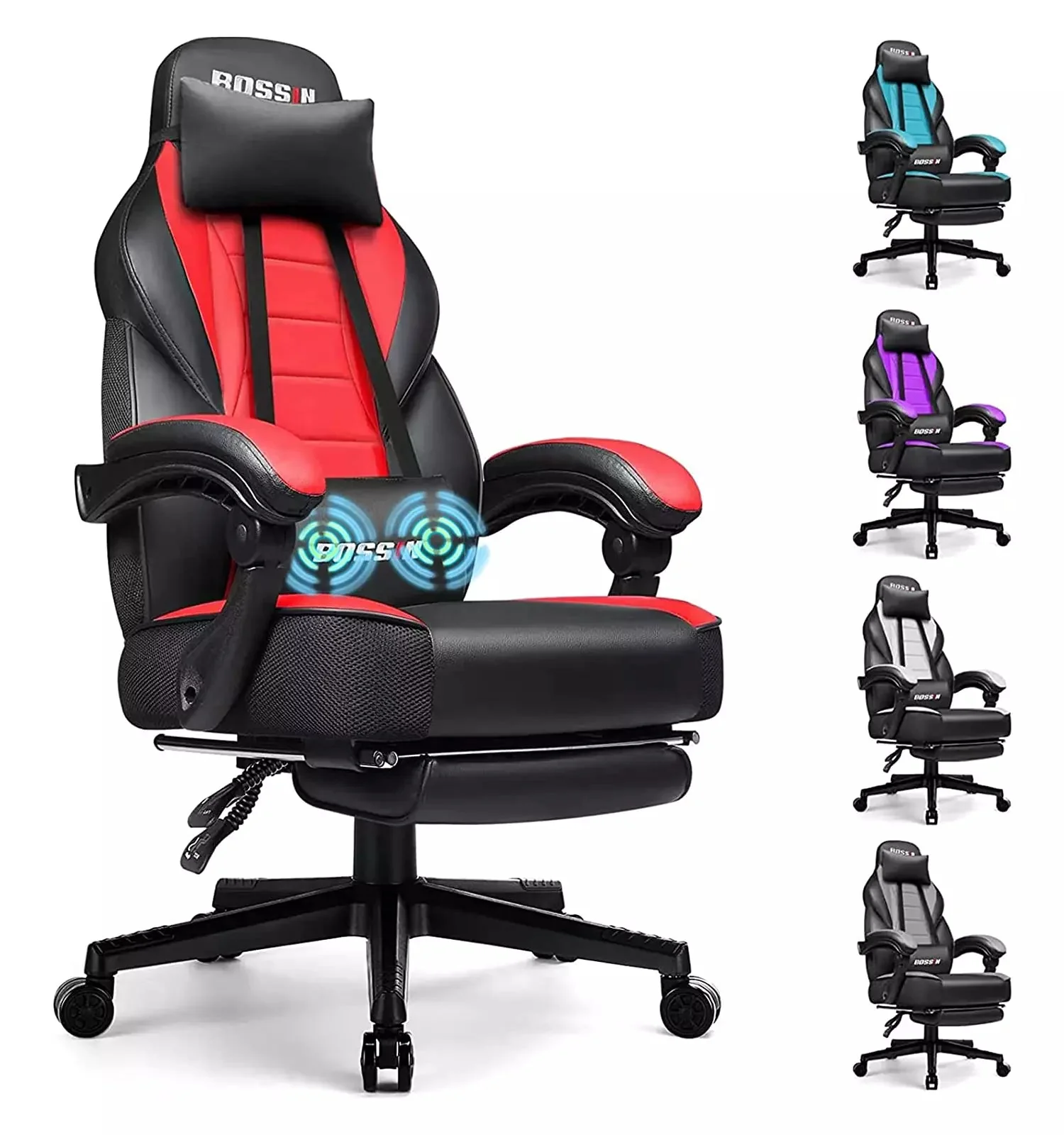 BOSSIN Big and Tall Heavy Duty PC Gaming Chair, Ergonomic Video Game Chairs with Footrest - Image 7