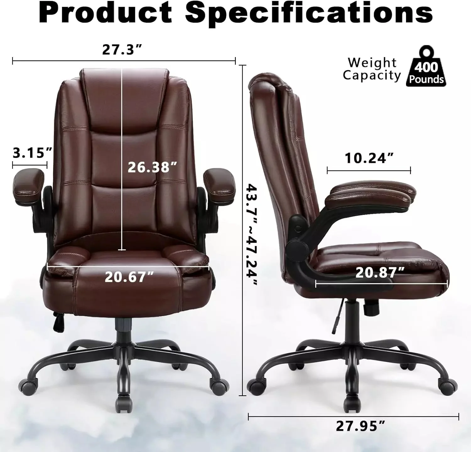 VITESSE Big and Tall Office Chair Computer Desk Chair - Image 13