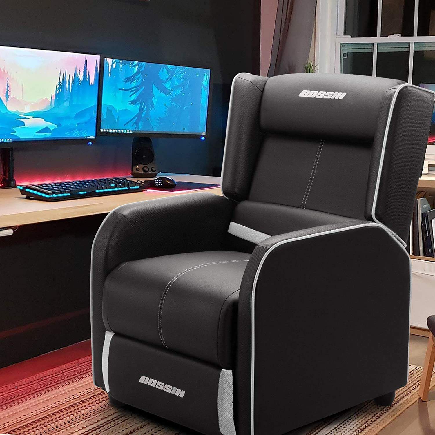 Waleaf Ergonomic Gaming Recliner Chair,PU Leather Recliner Seating Sofa - Image 9