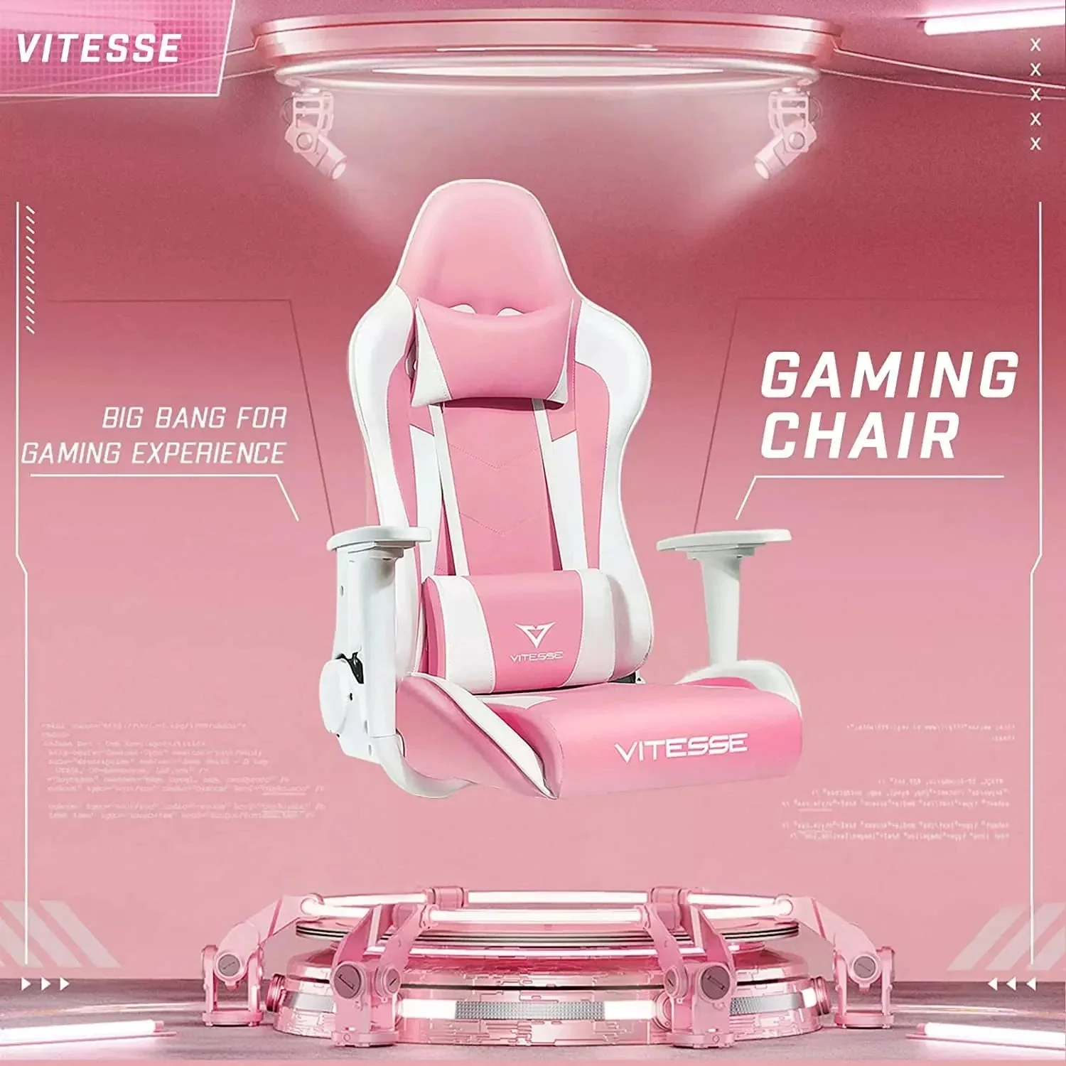 WALEAF Ergonomic Leather Gaming Chair, Reclining PC Gaming Chair - Image 20
