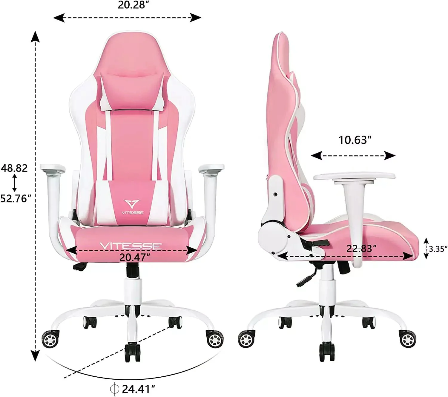 WALEAF Ergonomic Leather Gaming Chair, Reclining PC Gaming Chair - Image 24