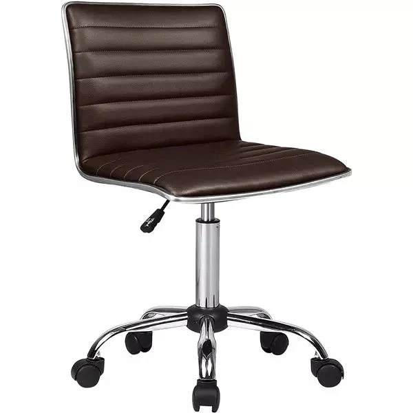WALEAF Mid-Back Height Adjustable Office Chair, Armless Swivel Task Chair - Image 15