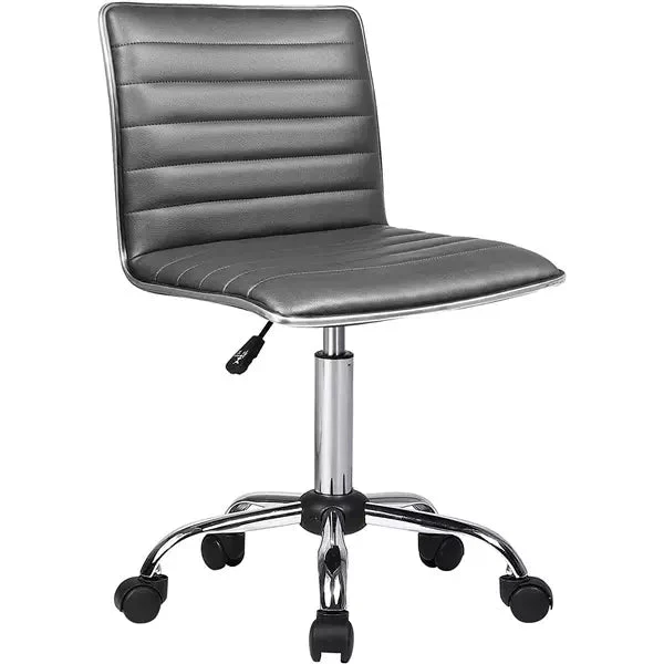 WALEAF Mid-Back Height Adjustable Office Chair, Armless Swivel Task Chair - Image 22