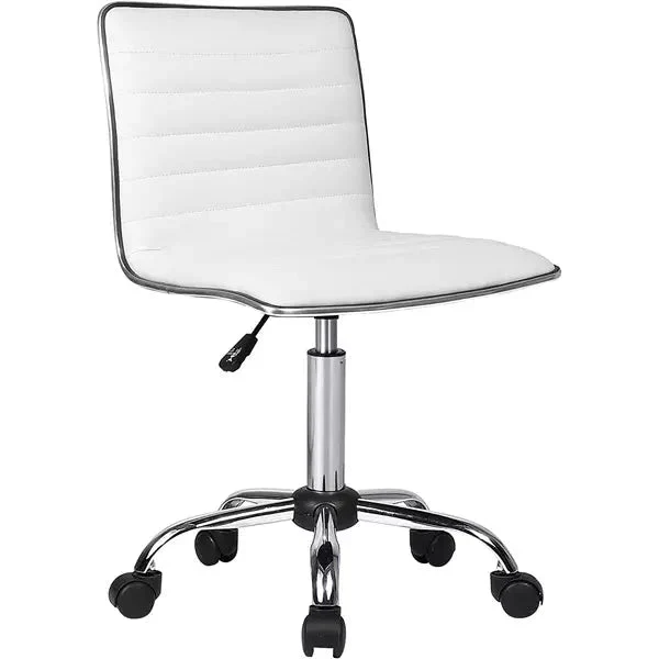 WALEAF Mid-Back Height Adjustable Office Chair, Armless Swivel Task Chair - Image 8