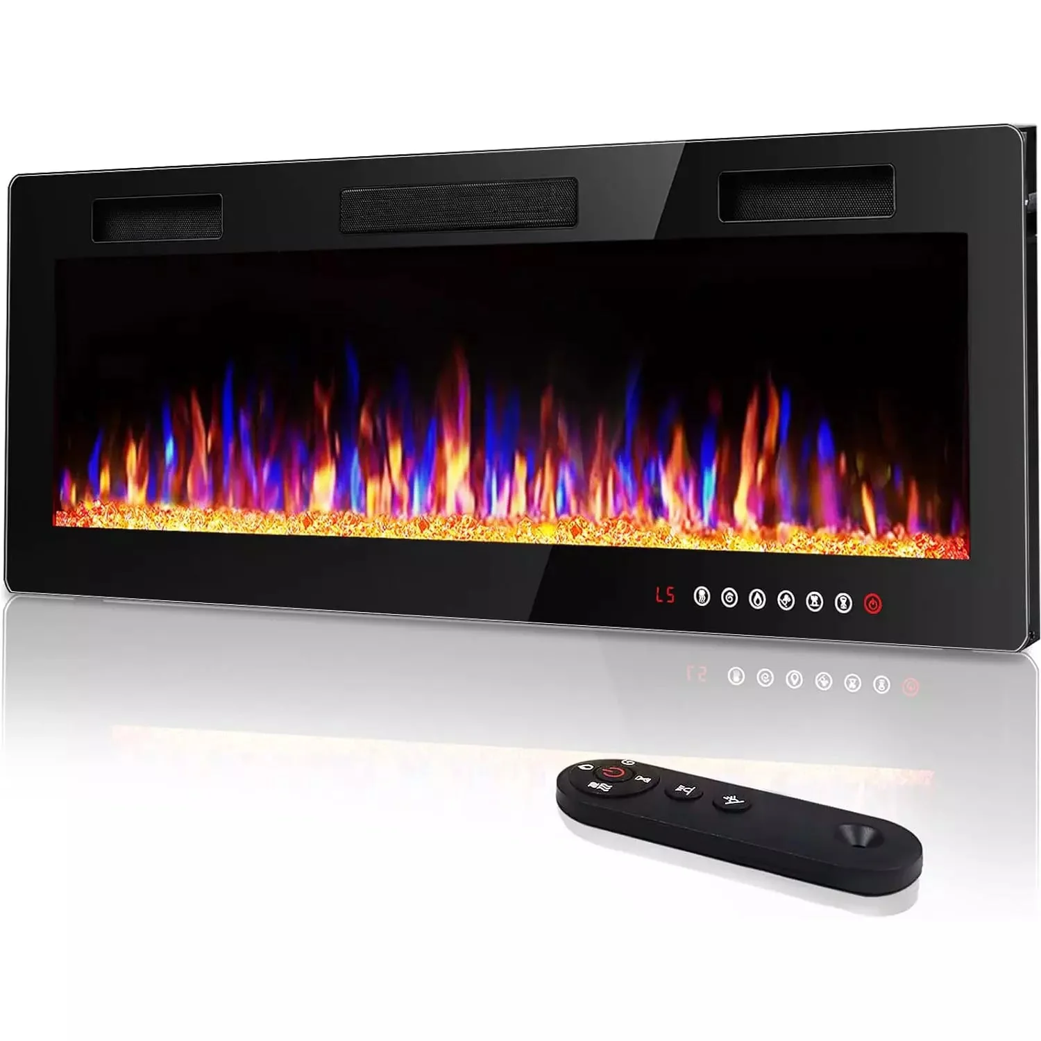 Vitesse Ultra-Thin Wall Mounted Electric Fireplace with Touch Screen and Remote - Image 29